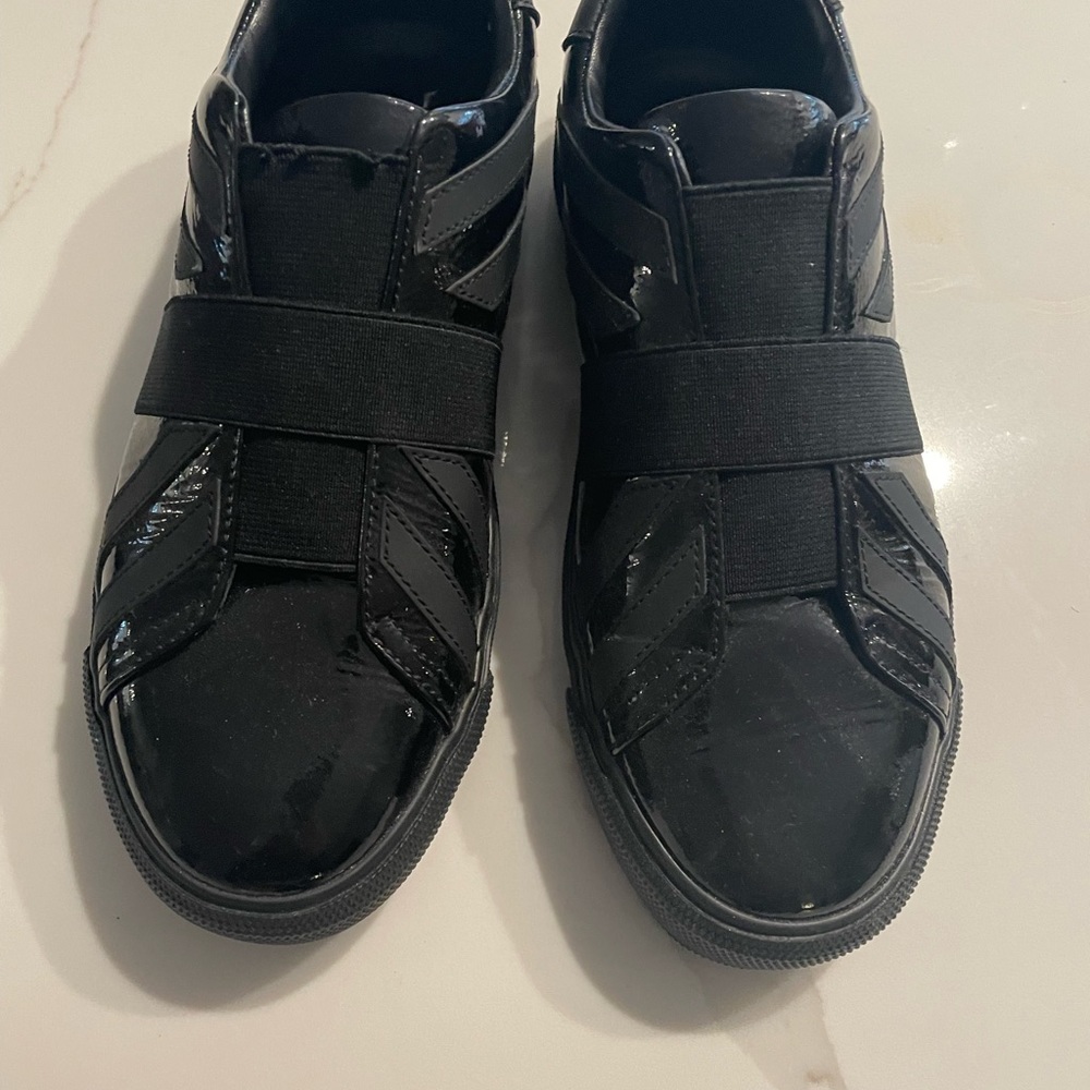 Black patent Burberry slip on gym shoes size 6.5 these won’t last!